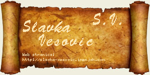 Slavka Vesović vizit kartica